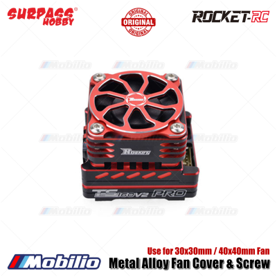 Surpass Hobby Rocket-RC Metal Alloy Fan Cover & Screw Use for 30x30mm / 40x40mm RC Motor Electric Speed Control ESC Regulating Fan Heat Dissipatation Protection Cover Guard