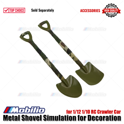 Accessories Metal Shovel Simulation Army for Decoration for 1/12 1/10 RC Crawler Car Remote Control