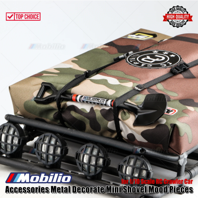 Accessories Metal Decorate Mini Shovel Mood Pieces Skop for 1/10 Scale RC Crawler Car TRX-4 SCX10 RGT Vanquish