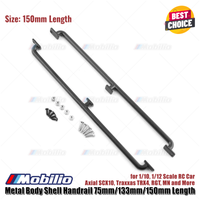 Accessories Metal Body Shell Handrail 75mm/133mm/150mm Length for 1/10 1/12 Scale RC Car Axial SCX10 Traxxas TRX4 RGT MN and More