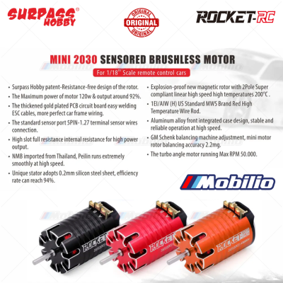 Surpass Hobby Rocket-RC MINI 2030 Sensored Brushless Motor 3500/4500/5500/6800KV for 1/18 Scale Remote Control Cars