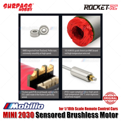Surpass Hobby Rocket-RC MINI 2030 Sensored Brushless Motor 3500/4500/5500/6800KV for 1/18 Scale Remote Control Cars