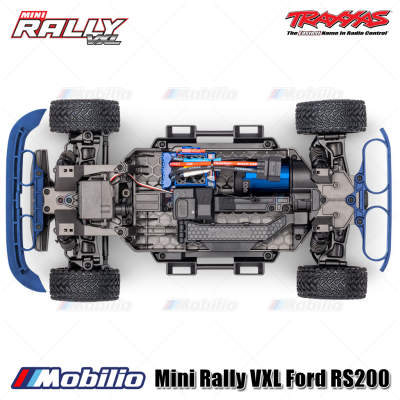 Traxxas 108046-1 Mini Rally VXL Ford RS200 Brushless Power System Clipless Body Fully Assembled RTR with TQi 2.4 GHz Radio System TSM
