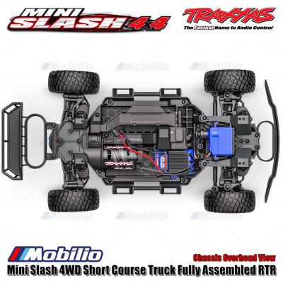 Traxxas 108164-1 Mini Slash 4WD Short Course Truck Fully Assembled RTR Clipless Body TQ 2.4GHz BL-2S Brushless Power System