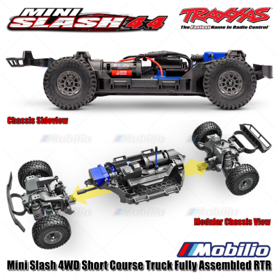 Traxxas 108164-1 Mini Slash 4WD Short Course Truck Fully Assembled RTR Clipless Body TQ 2.4GHz BL-2S Brushless Power System