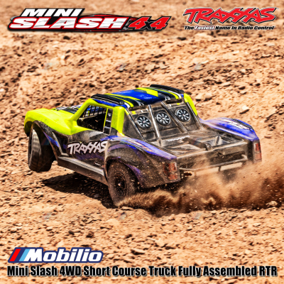 Traxxas 108164-1 Mini Slash 4WD Short Course Truck Fully Assembled RTR Clipless Body TQ 2.4GHz BL-2S Brushless Power System