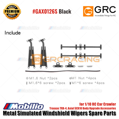 GRC Metal Simulated Windshield Wiper Spareparts 40mm for 1/10 RC Car Crawler Traxxas TRX-4 Axial SCX10 Body Upgrade Accessories #GAX0126S