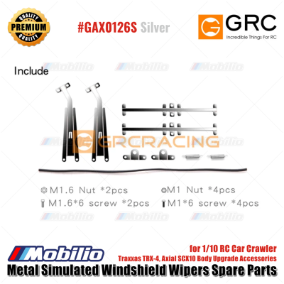GRC Metal Simulated Windshield Wiper Spareparts 40mm for 1/10 RC Car Crawler Traxxas TRX-4 Axial SCX10 Body Upgrade Accessories #GAX0126S