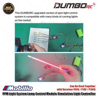Dumborc PPM Light System Lamp Control Module Simulation Light Controller Can Be Used Together with Receiver P6FG / P10F / P10FG