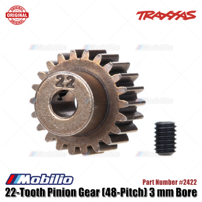 Traxxas Part #2422 22-Tooth Pinion Gear (48-Pitch) 3 mm Bore for RC Car