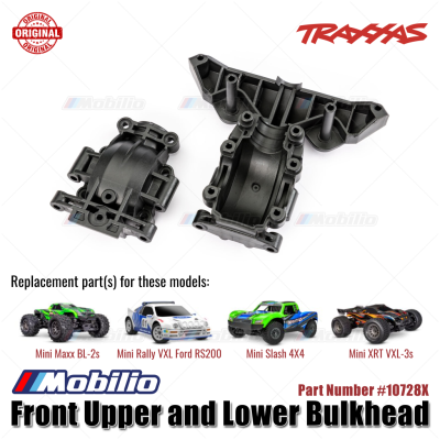Traxxas Part #10728X Front Upper and Lower Bulkhead for RC Mini Maxx XRT Slash Rally