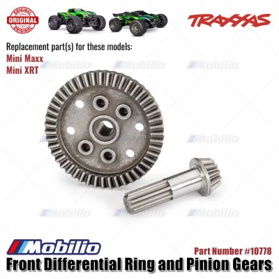 Traxxas Part #10778 Front Differential Ring and Pinion Gears for RC Mini Maxx XRT