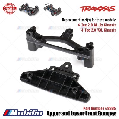 Traxxas Part #8335 Upper and Lower Front Bumper for RC 4-Tec 2.0 Chassis