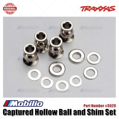 Traxxas Part #5529 Captured Hollow Ball and Shim Set for RC Car TRX-4 TRX-6 and More