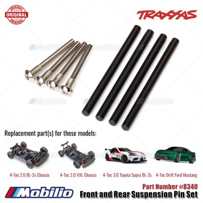 Traxxas Part #8340 Front and Rear Suspension Pin Set for RC 4-Tec 2.0 3.0 Chassis