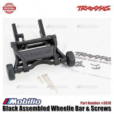 Traxxas Part #3678 Black Assembled Wheelie Bar & Screws for RC 2WD Slash Stampede Bandit Bigfoot