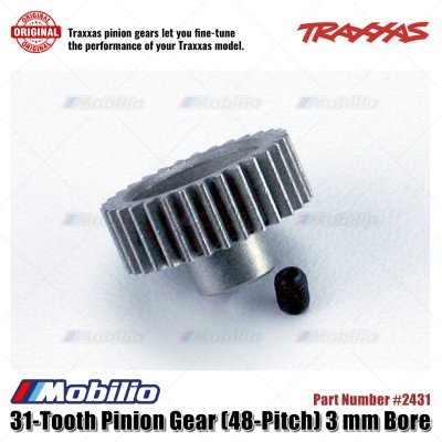 Traxxas Part #2431 31-Tooth Pinion Gear 48-Pitch 3 mm Bore for RC Car