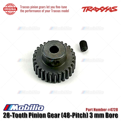 Traxxas Part #4728 28-Tooth Pinion Gear 48-Pitch 3 mm Bore Fine-Tune The Performance of Traxxas Model