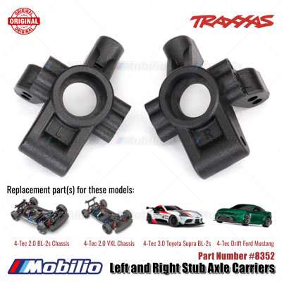 Traxxas Part #8352 Left and Right Stub Axle Carriers for RC 4-Tec 2.0 3.0 Chassis