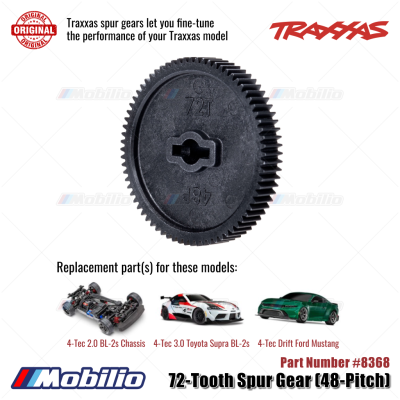 Traxxas Part #8368 72-Tooth Spur Gear 48-Pitch for 4-Tec 2.0 3.0 Chassis