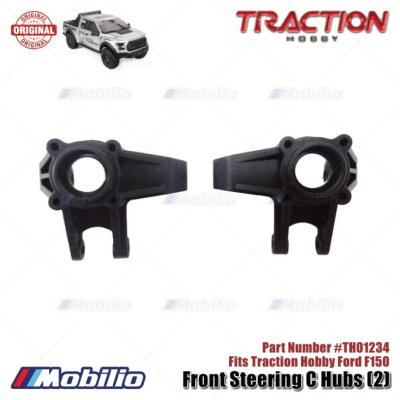 Traction Hobby Part #TH01234 Front Steering C Hubs (2) RC 1/8 Ford Raptor F150