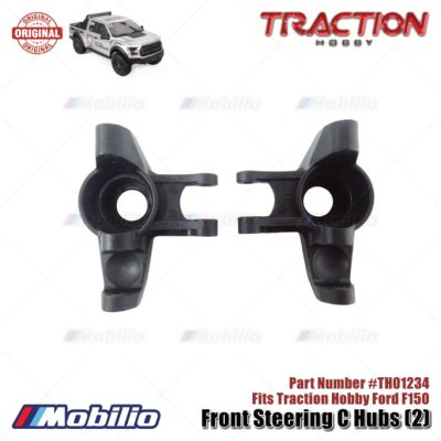 Traction Hobby Part #TH01234 Front Steering C Hubs (2) RC 1/8 Ford Raptor F150
