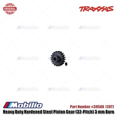 Traxxas Part Heavy Duty Hardened Steel Pinion Gear (32-Pitch) 15T - 22T fits 3mm Shaft Motor