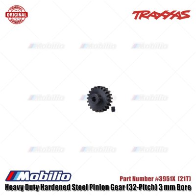 Traxxas Part Heavy Duty Hardened Steel Pinion Gear (32-Pitch) 15T - 22T fits 3mm Shaft Motor