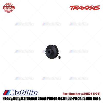 Traxxas Part Heavy Duty Hardened Steel Pinion Gear (32-Pitch) 15T - 22T fits 3mm Shaft Motor
