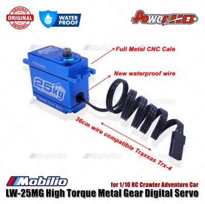 Power HD LW-25MG High Torque Metal Gear Digital Servo Waterproof for 1/10 RC Crawler Adventure Car