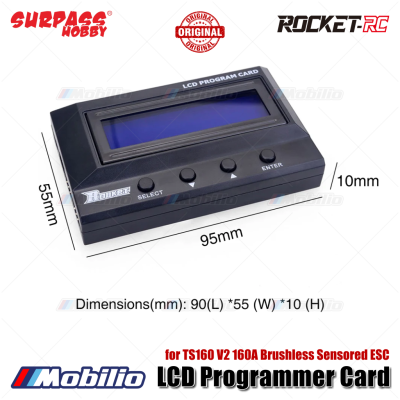 Surpass Hobby Rocket-RC LCD Programmer Card RC Drift Car for TS160 V2 160A Brushless Sensored ESC