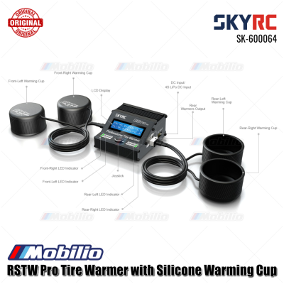 SKYRC Part #SK-600064-06 RSTW Pro Tire Warmer with Silicone Warming Cup for RC 1/10 Touring Car SKYRC Part #SK-600064-06 RSTW Pro Tire Warmer with Silicone Warming Cup for RC 1/10 Touring Car