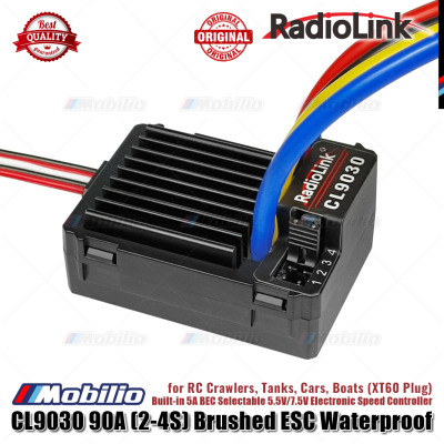 RadioLink CL9030 90A 2-4S Brushed ESC Built-in 5A BEC for RC Crawlers Tanks Cars Boats