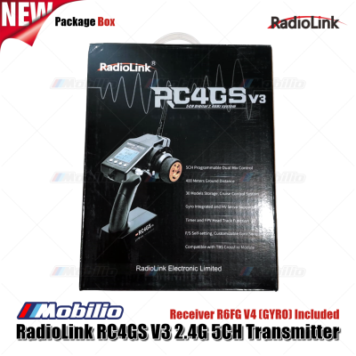 New Radiolink RC4GS V3 5Ch 2.4 GHz Receiver R6FG with Gyro Fast Respon Fully Waterproof Available