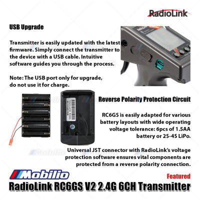 New Radiolink RC4GS V3 5Ch 2.4 GHz Receiver R6FG with Gyro Fast Respon Fully Waterproof Available