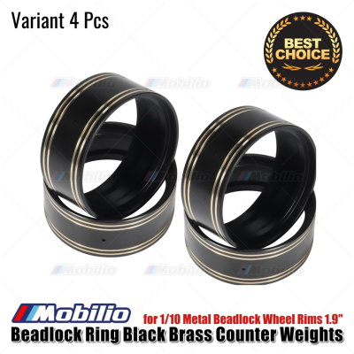 Beadlock Ring Black Brass Counter Weights 1.9 for Metal Beadlock Rims