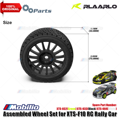 Rlaarlo Part #XTS-032 Green #XTS-033 Black #XTS-084 White Assembled Wheel Set for XTS-F10 RC Rally Car