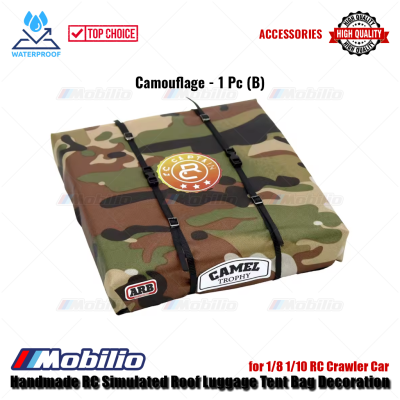 Accessories Handmade RC Simulated Roof Luggage Tent Bag Decoration for 1/8 1/10 RC Crawler Car
