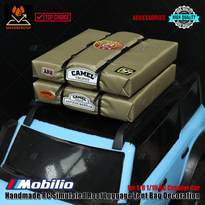Accessories Handmade RC Simulated Roof Luggage Tent Bag Decoration for 1/8 1/10 RC Crawler Car