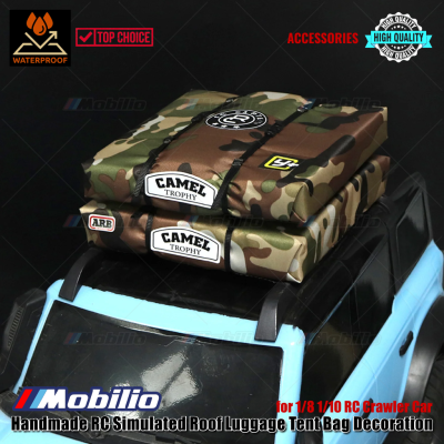 Accessories Handmade RC Simulated Roof Luggage Tent Bag Decoration for 1/8 1/10 RC Crawler Car