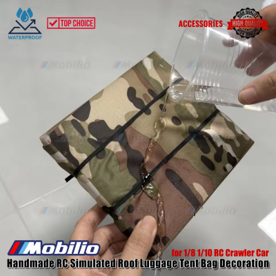 Accessories Handmade RC Simulated Roof Luggage Tent Bag Decoration for 1/8 1/10 RC Crawler Car