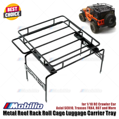 Accessories Metal Roof Rack Roll Cage Luggage Carrier Tray for 1/10 RC Crawler Car Axial SCX10 Traxxas TRX4 RGT and More