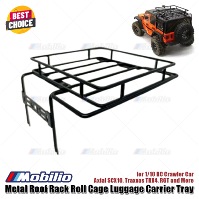 Accessories Metal Roof Rack Roll Cage Luggage Carrier Tray for 1/10 RC Crawler Car Axial SCX10 Traxxas TRX4 RGT and More