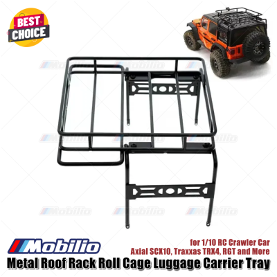 Accessories Metal Roof Rack Roll Cage Luggage Carrier Tray for 1/10 RC Crawler Car Axial SCX10 Traxxas TRX4 RGT and More