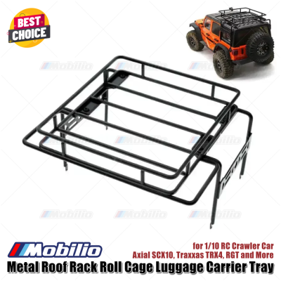 Accessories Metal Roof Rack Roll Cage Luggage Carrier Tray for 1/10 RC Crawler Car Axial SCX10 Traxxas TRX4 RGT and More