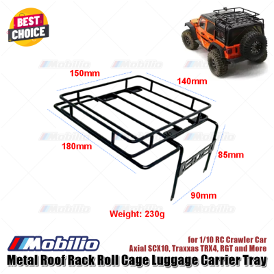 Accessories Metal Roof Rack Roll Cage Luggage Carrier Tray for 1/10 RC Crawler Car Axial SCX10 Traxxas TRX4 RGT and More