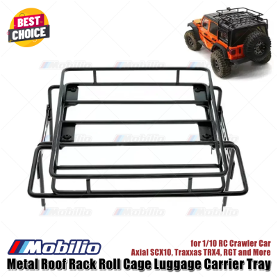 Accessories Metal Roof Rack Roll Cage Luggage Carrier Tray for 1/10 RC Crawler Car Axial SCX10 Traxxas TRX4 RGT and More
