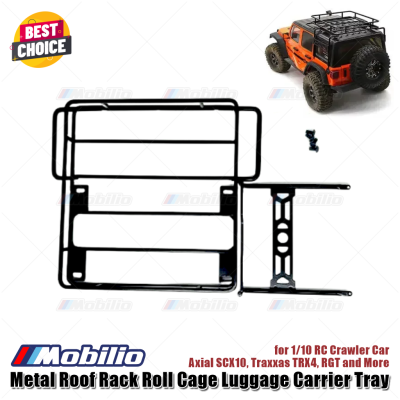 Accessories Metal Roof Rack Roll Cage Luggage Carrier Tray for 1/10 RC Crawler Car Axial SCX10 Traxxas TRX4 RGT and More