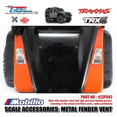 GPM Part #ZSP042 Metal Fender Vent (Style A) for Traxxas TRX-4 Defender RC4WD D90 / D110 Crawler Adventure