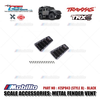 GPM Part #ZSP043 Metal Fender Vent (Style B) for Traxxas TRX-4 Defender RC4WD D90 / D110 Crawler Adventure